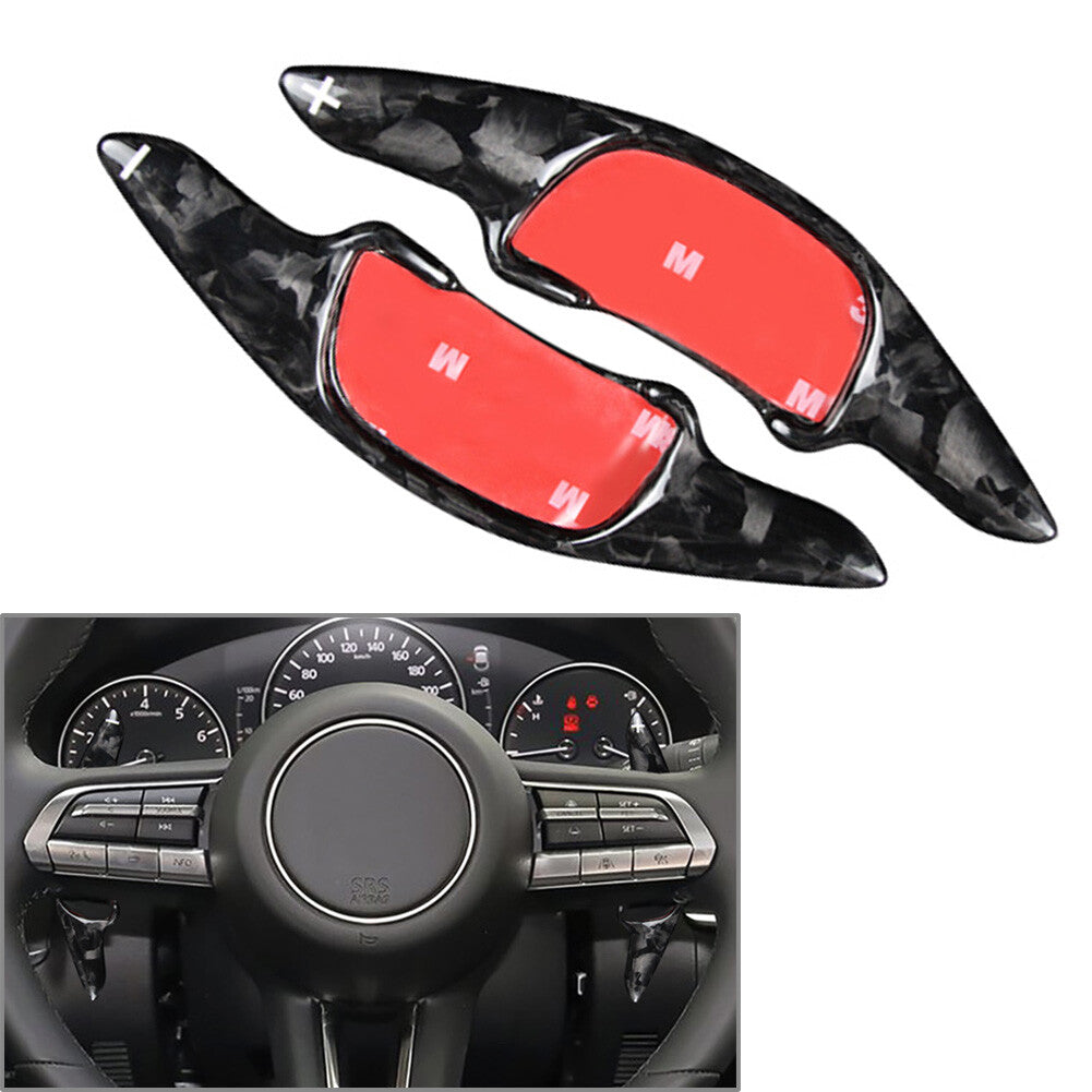 Carbon Fiber Steering Wheel Shift Paddle for Mazda CX-30 20-21 for Mazda 3 19-21