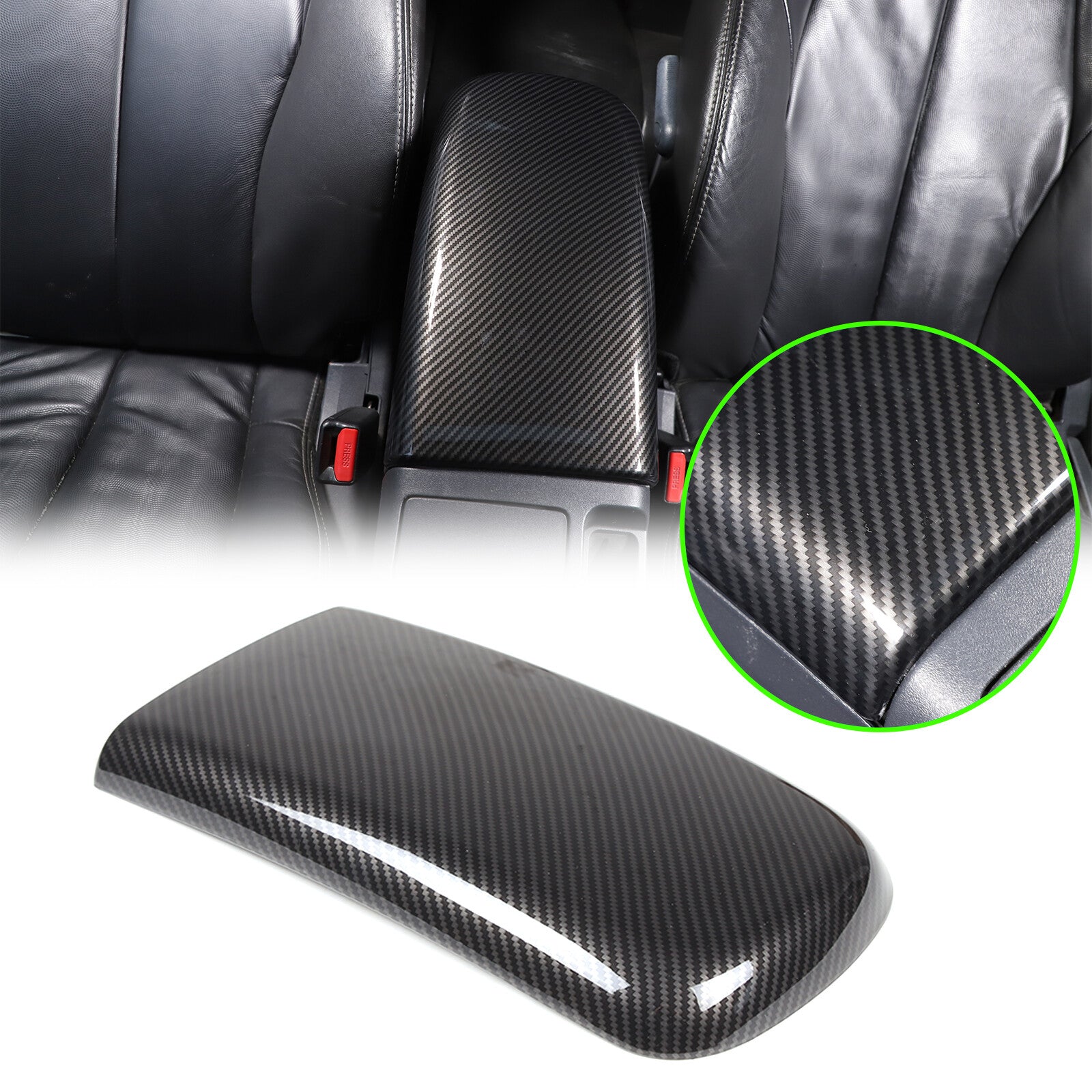 2-Pack Red Carbon Fiber Door Corner Frame Trim Sticker for Corvette C8 2020-2023- v