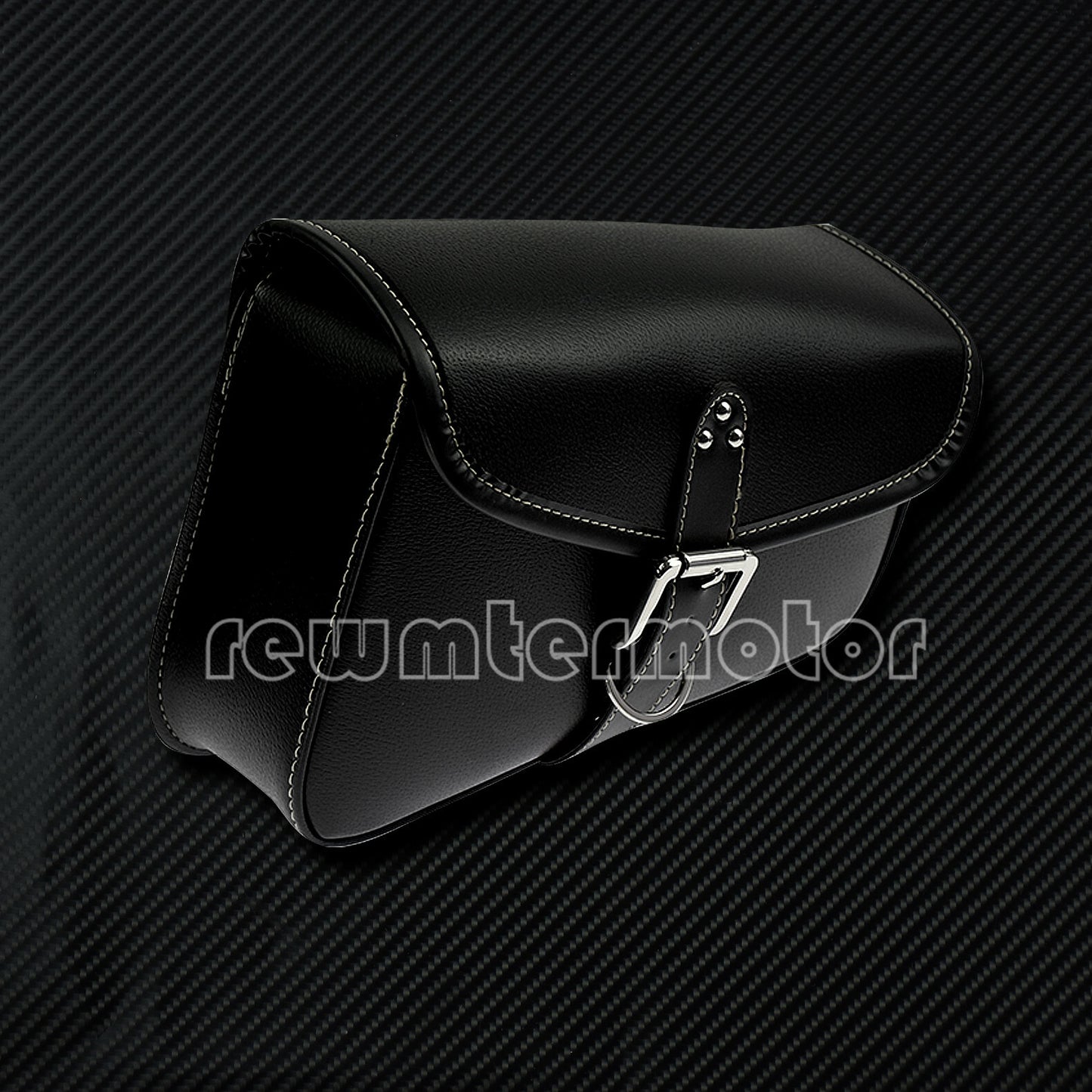 Black Right Side Saddlebag Saddle Bag Fit For Sportster XL883 XL1200 PU Leather Q