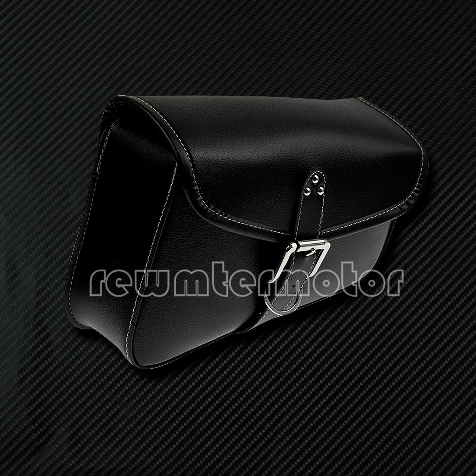 Black Right Side Saddlebag Saddle Bag Fit For Sportster XL883 XL1200 PU Leather Q