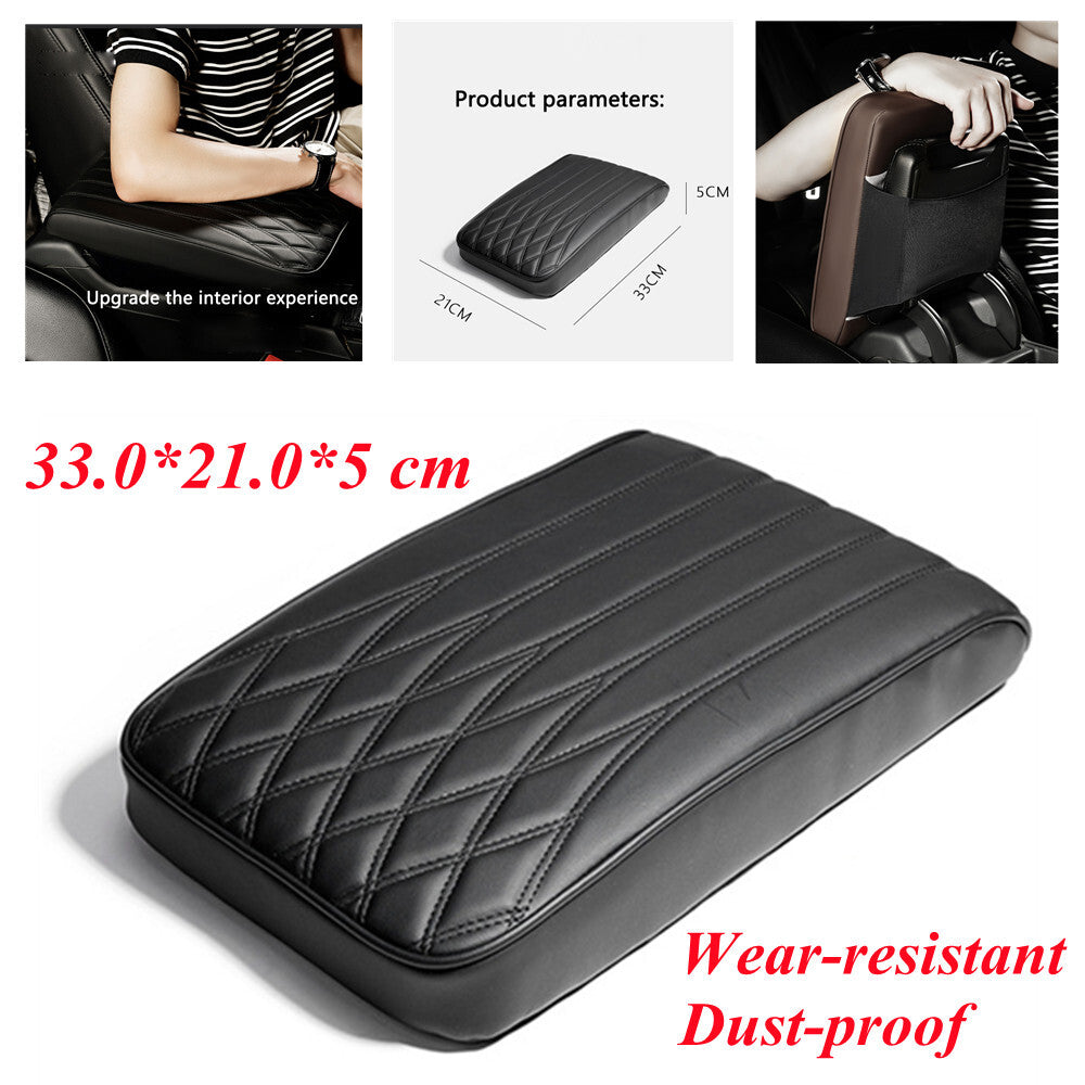 Durable 1PC Car Armrest Cover Center Console Box PU Cushion Mat Protector v