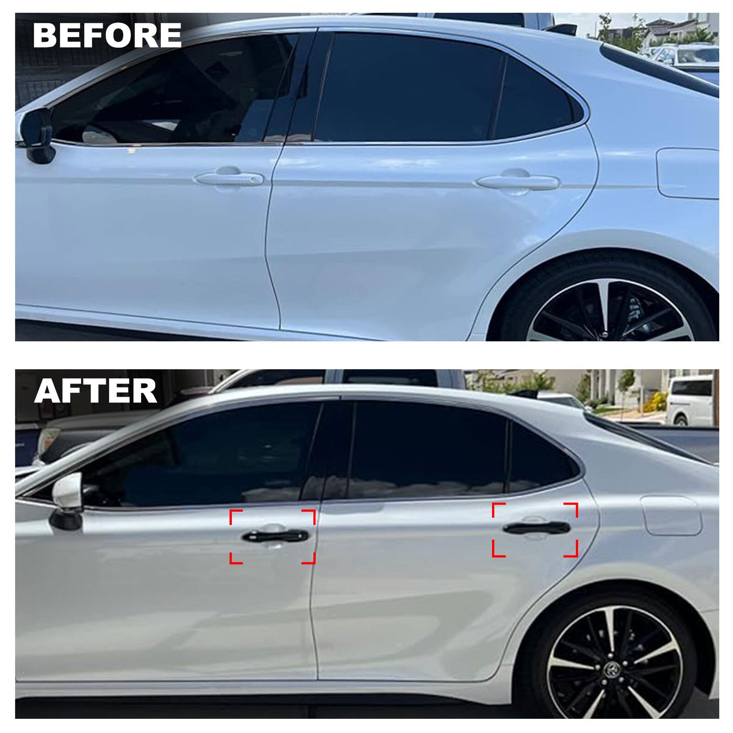 4-piece front, rear, left, and right door handle covers in glossy black for 19-23 for Corolla n