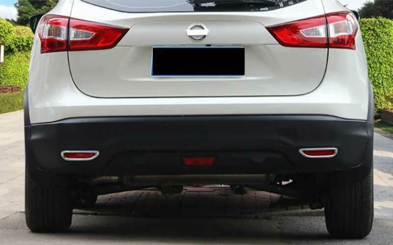 for Nissan Rogue Sport 17-19 ABS Chrome Rear Bumper Fog Light Lamp Cover Trim 2P