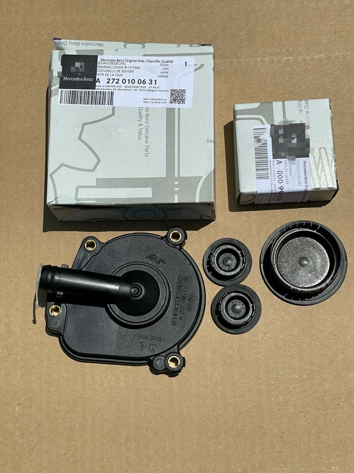 Suitable for Mercedes-Benz engine oil separator protector + camshaft cover kit - brand new Q