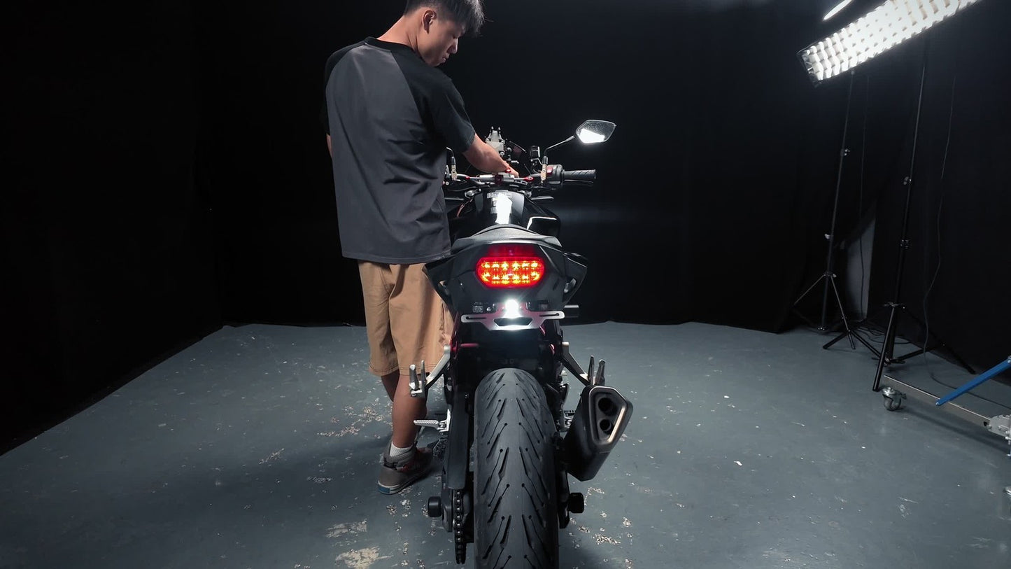 For 24-25 for Honda CB750 Hornet 750 Foldable Tail Tidy License Plate Holder w/Light Q