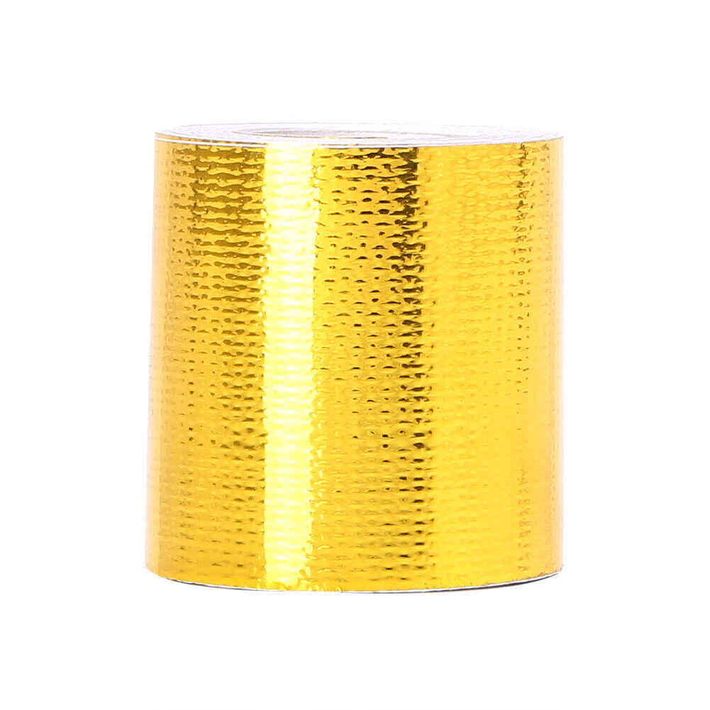 1 Roll Reflective Gold High Temperature Heat Shield Fireproof Adhesive Tapes Q