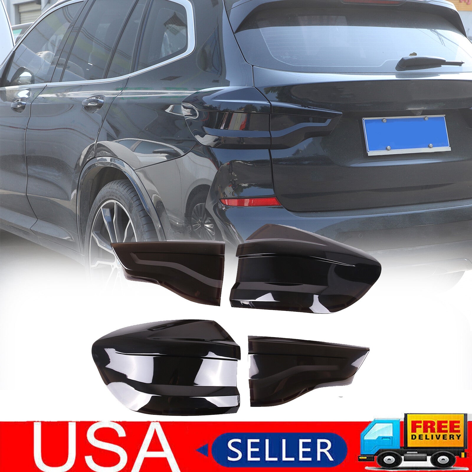 4-piece smoke black taillight cover for BMW X3 G01 2018 - 2021 ( )