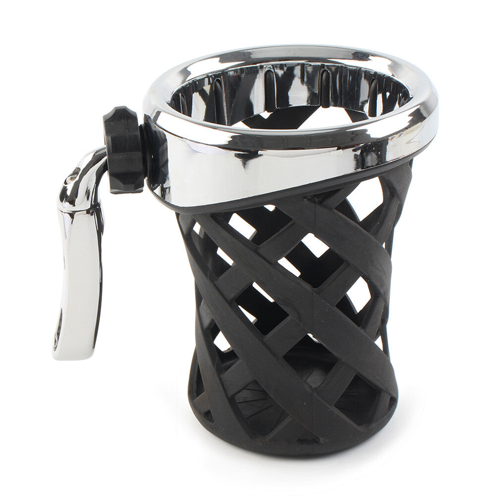 Black Handlebar Cup Holder Drink W/ Mesh Basket For Goldwing GL1800 2001-21 Q