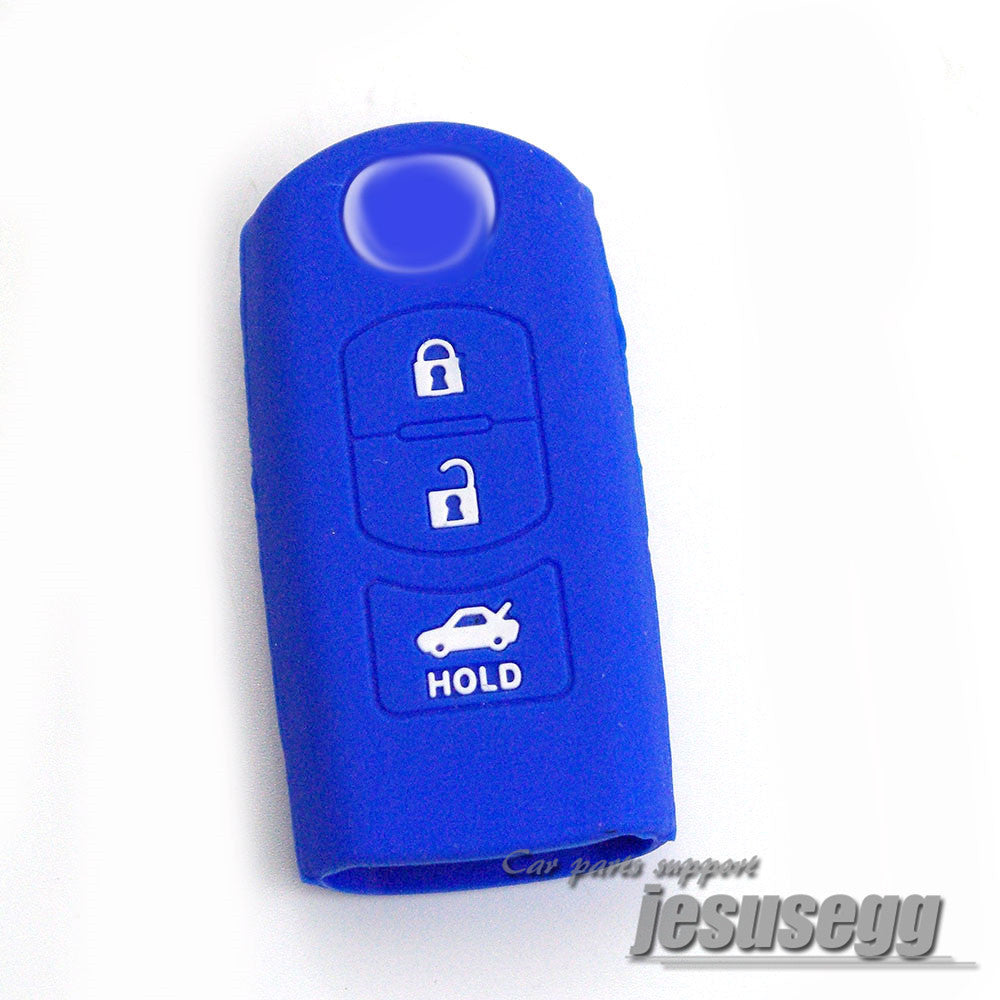 Blue Silicone Remote Key Cover for Mazda 2 3 5 6 8 Atenza CX5 CX-7 CX-9 MX-5 Q