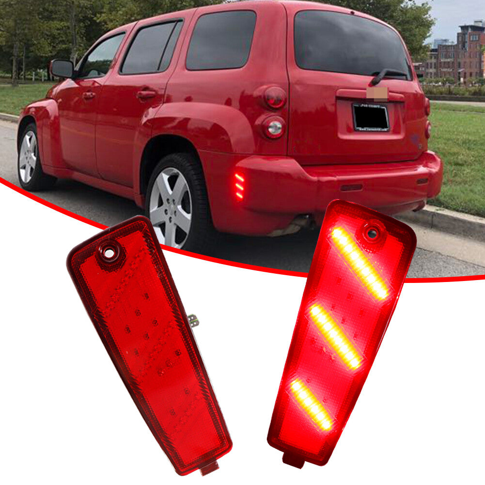 LH+RH Red Lens Red LED Rear Side Marker Indicator Lights for 2006 - 2011 for HHR - v