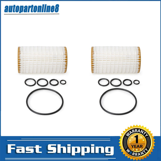 2-piece engine oil filter kit with sealing rings for Mercedes-Benz HU 718/5 X 0001802609 - Brand New Q