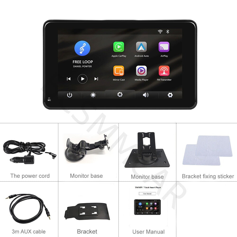 Car Stereo For Apple CarPlay 7in Touchscreen Bluetooth Radio USB FM Transmitter