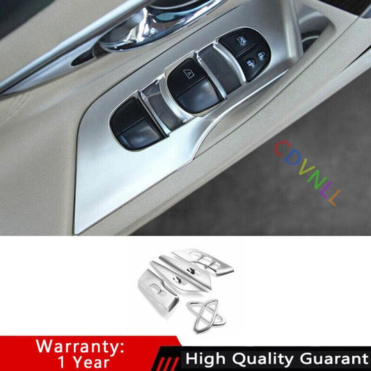 for Nissan Altima Teana 13-2018 Silver ABS Glass Window Lifting Lock Panel Trim