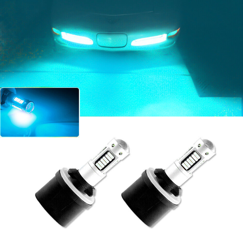 30 SMD Cold Blue LED Fog Light Driving Light Bulb for Corvette C5 1997-2004- v