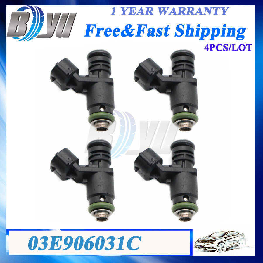 4pcs 03E906031C for VW for Skoda for Seat 1.2 PETROL FUEL INJECTOR
