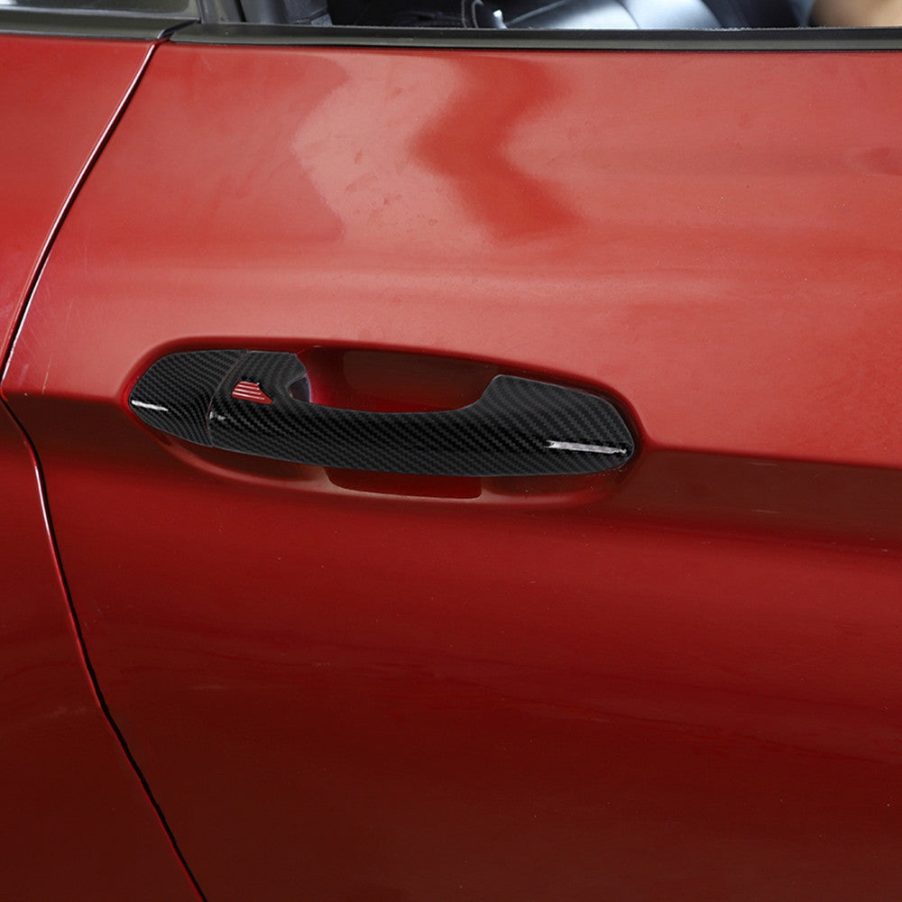 4PCS Exterior Door Handle Shell Decor Cover Trim for Ford for Mustang 2015-2023
