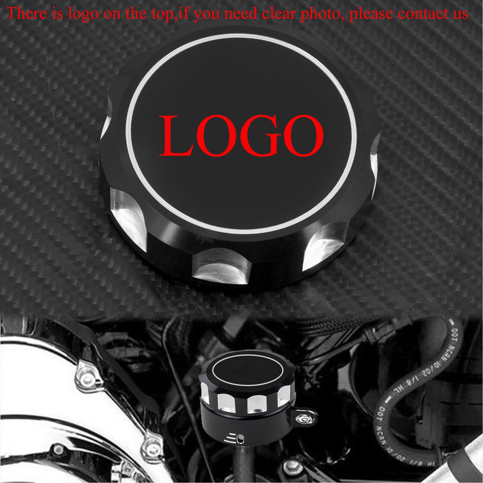 Rear Brake Reservoir Cover Fit for Harley Sportster XL883 1200 2004-2013 Custom