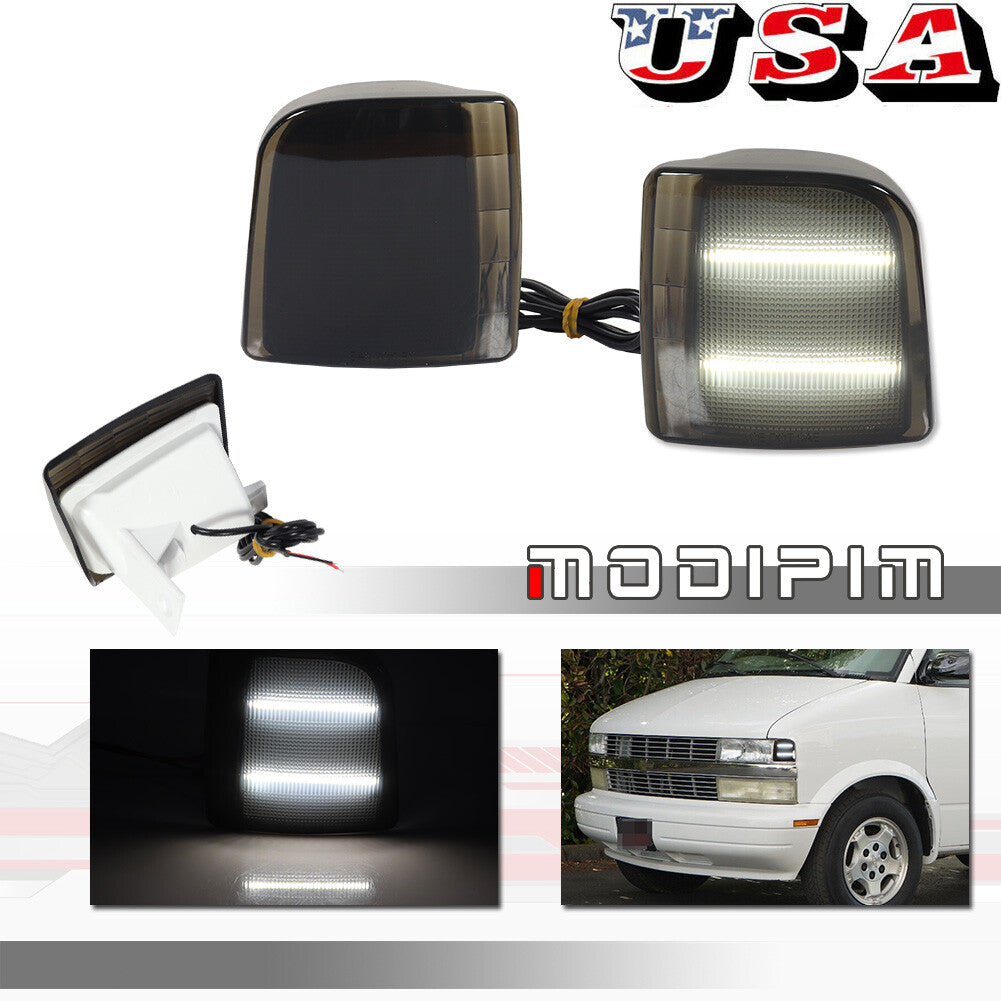Suitable for Astro corner lights 1995-2005 driver and passenger side smoked white- v