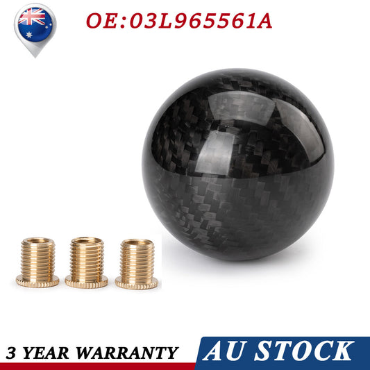 101579 With Adapters Black Round Carbon Pattern Shifter Head For Most CarsAU Q