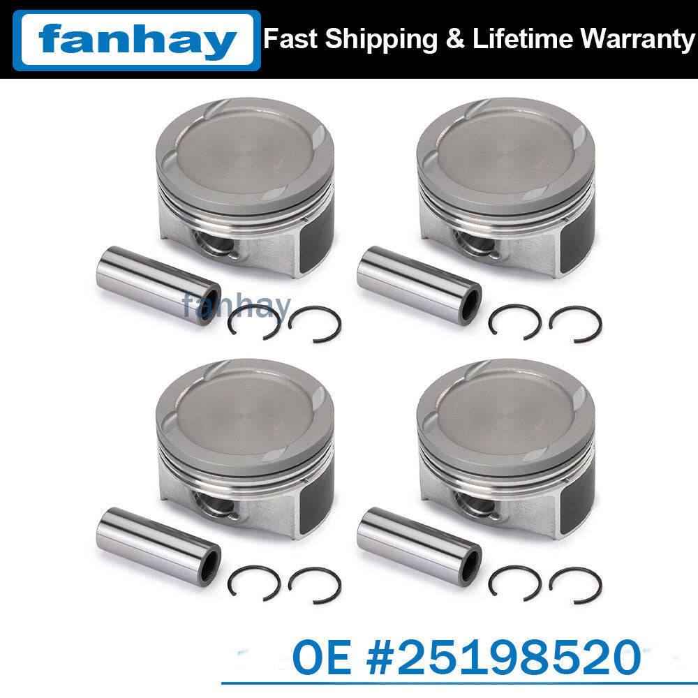 4x Pistons Rings Kit 25198520 for Chevy for Cruze Sonic Trax Encore 1.4L 2011-2021