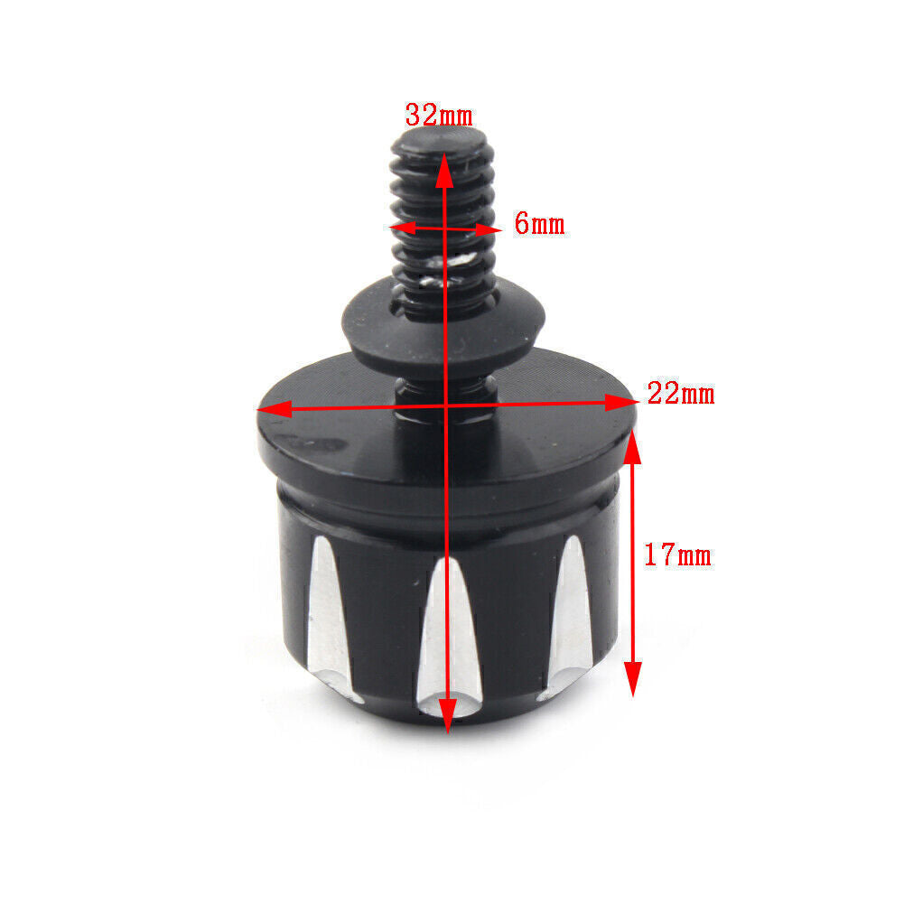 1x 1/4 -20 Black Rear Fender for Seat Screw Bolt for Harley 1996-up