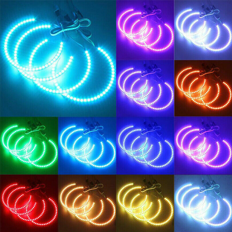 Multicolor Xenon Headlight RGB LED Angel Eyes for E38 E39 E46 3 5 7 - v