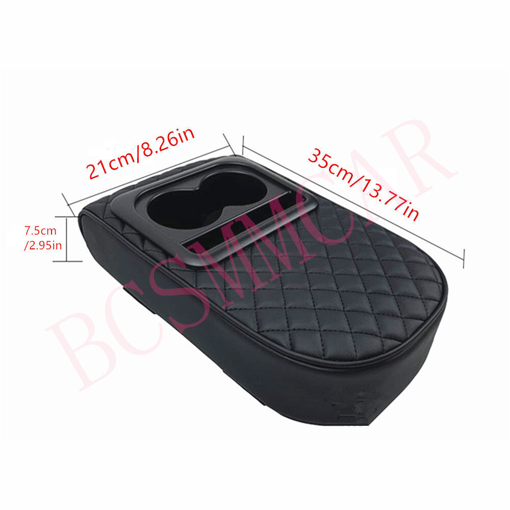 Comfortable Car Armrest Pad Heighten Cushion Storage Box For Auto Center Console Q