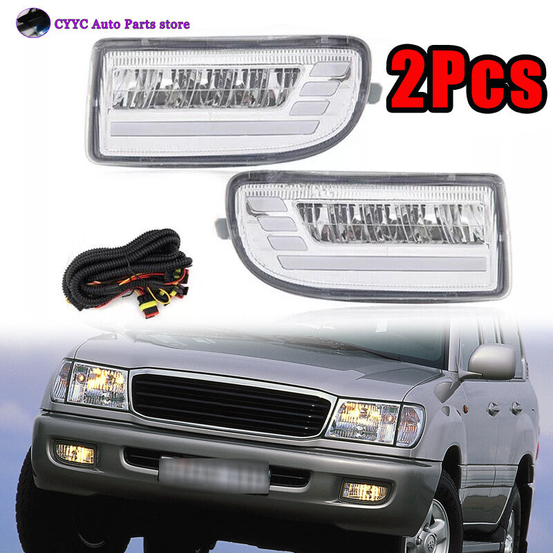 2Pcs LED Fog Lamp Daytime Running Light for Toyota for Land Cruiser J100 105