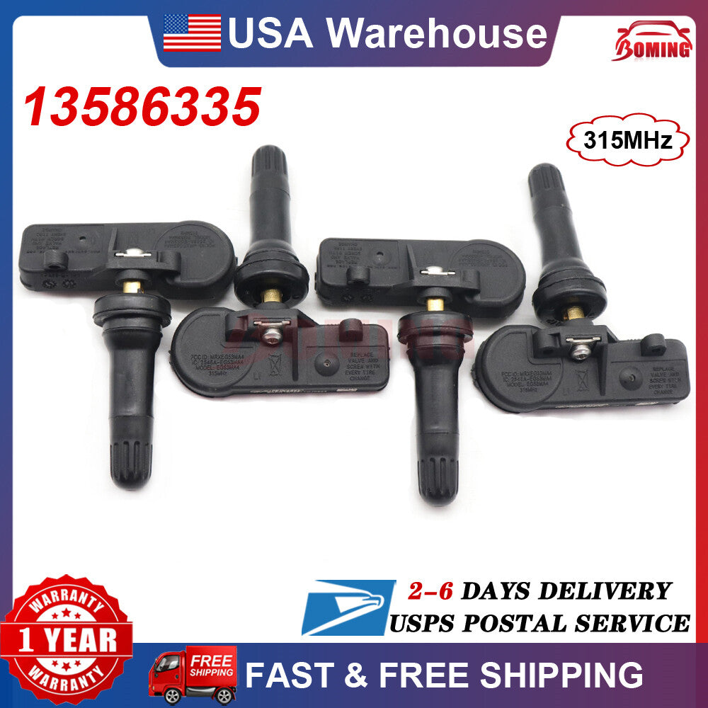 4X NEW Tire Pressure Monitoring Sensors TPMS 315MHz 13586335 Fit for Chevy for GMC