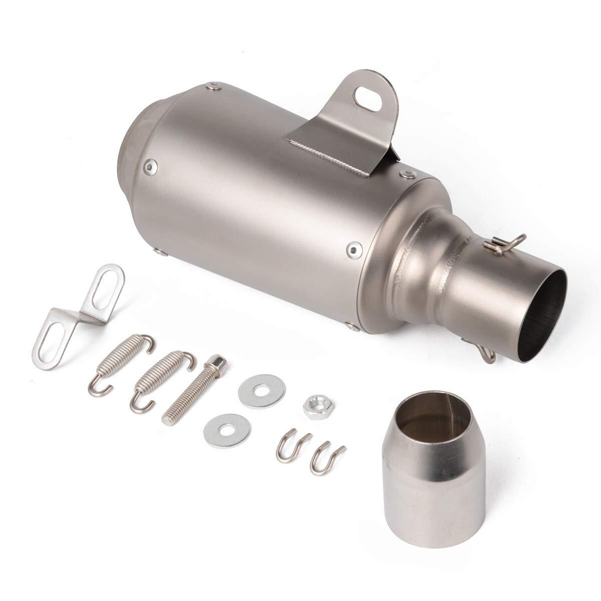 Stainless Steel 38-51mm Universal Motorcycle Short Exhaust Muffler Pipe Slip On