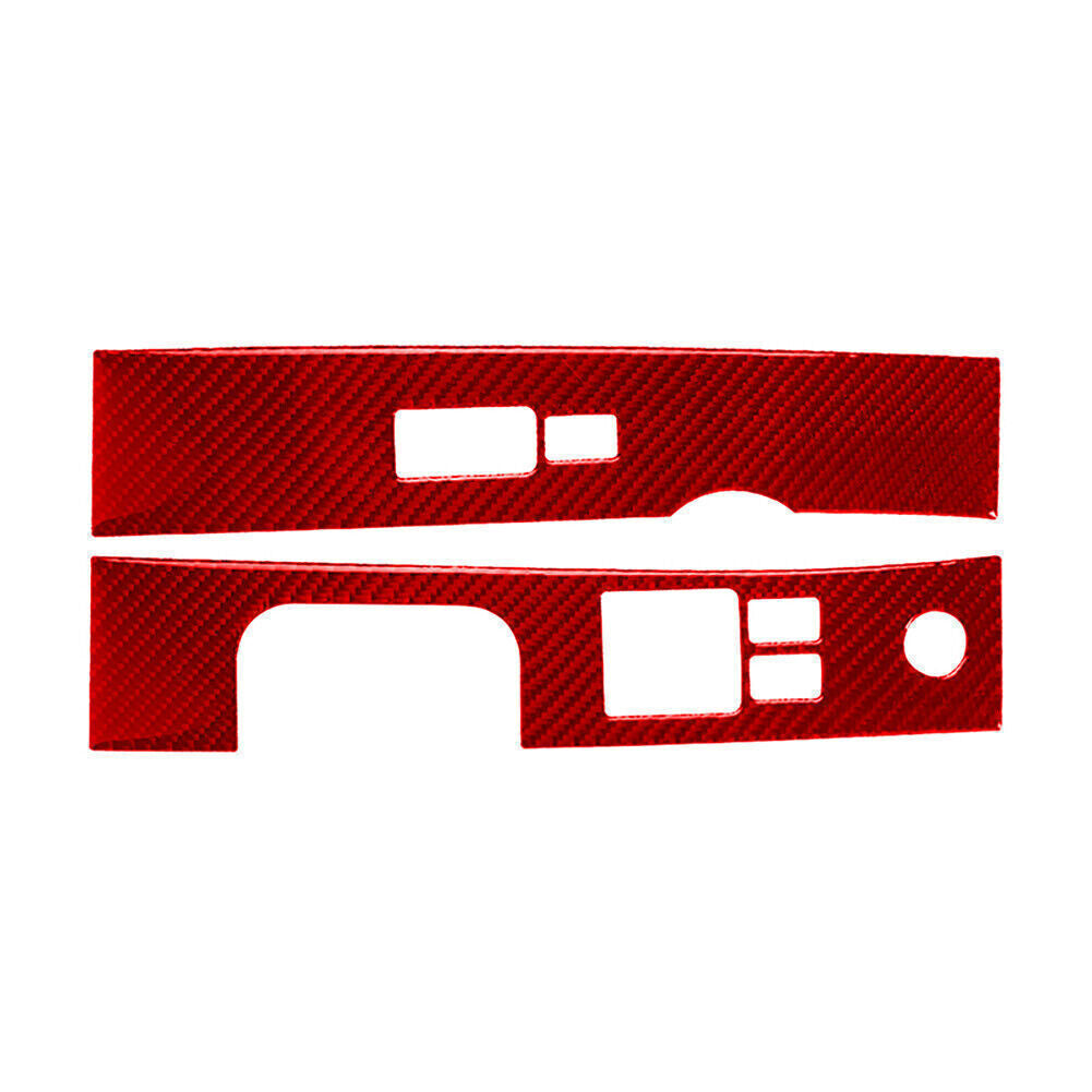 for Nissan 350z 2003-2009 Window Lift Switch Panel Cover Carbon Fiber RHD 2 Pcs