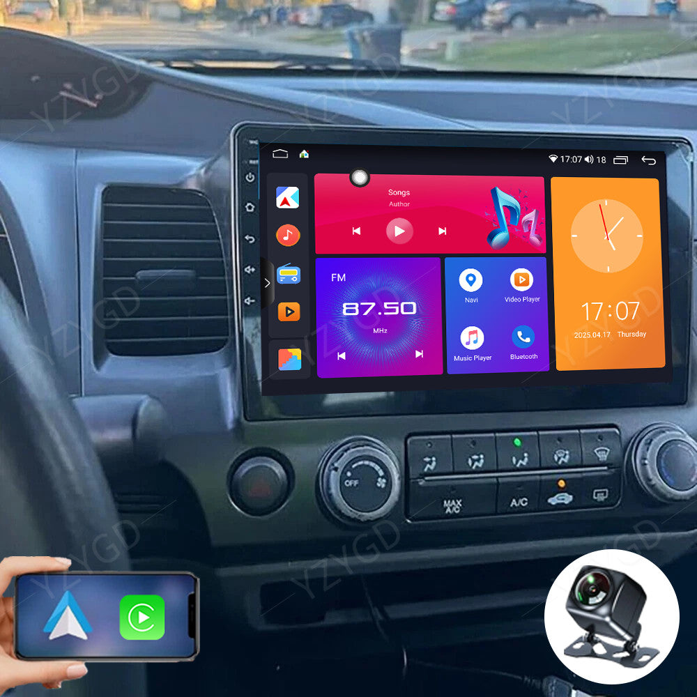 Android Auto CarPlay for Honda for Civic 2006-2011 Car Radio Stereo Wifi GPS Screen