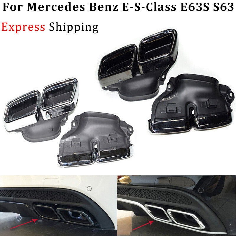 for Mercedes for Benz AMG E S Class E63 S63 W212 W222 Exhaust Tail Pipe Muffler Tip Q