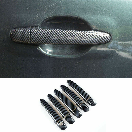 for Toyota Prado FJ120 LC120 2003-2009 Carbon Fiber Style Door Handle Cover Trim