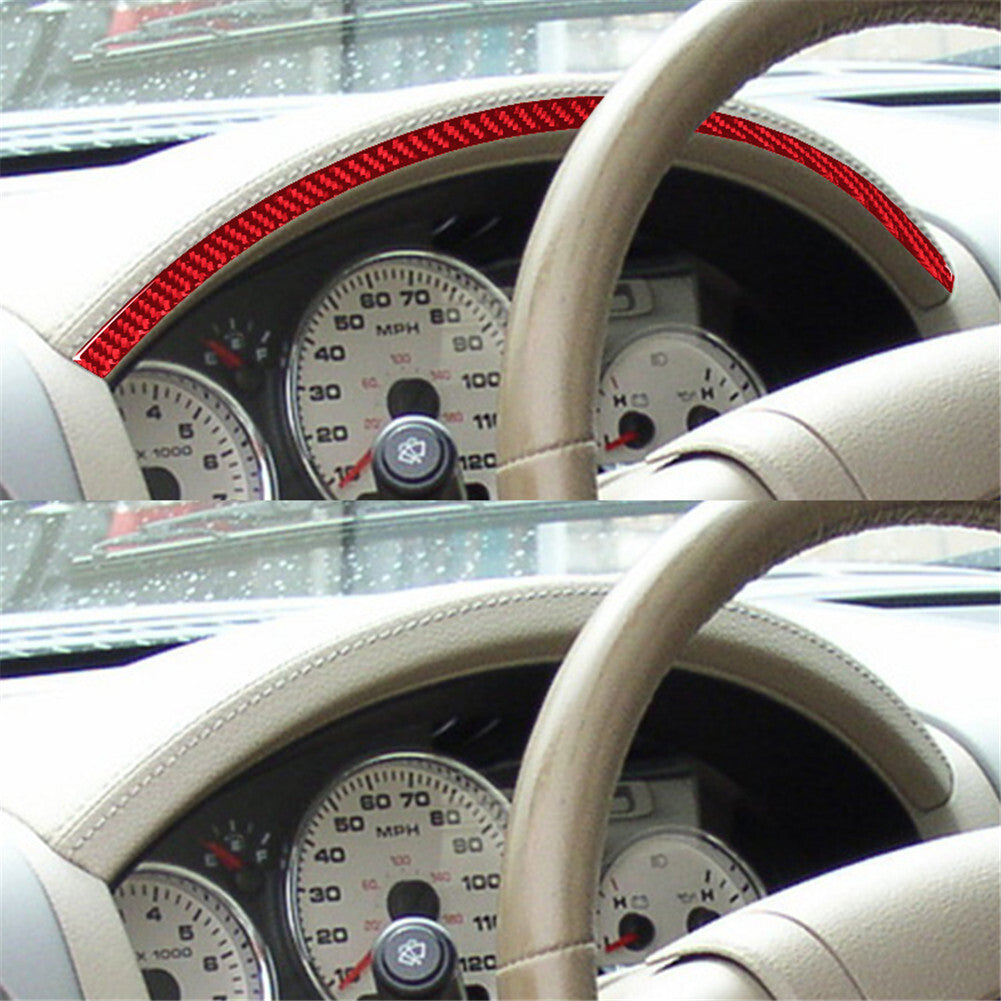 4Pcs Red Carbon Fiber Center Console Panel Cover Trim For Sonic 12-16 v