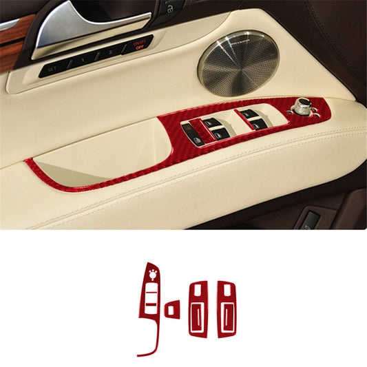2Pcs Red RHD Carbon Fiber Dashboard Air Vent Cover Trim For 86 for Subaru BRZ v