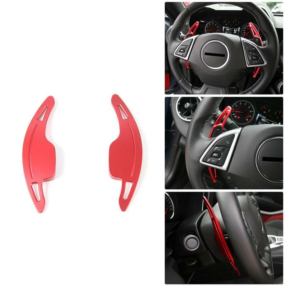 For Camaro 2017-2021 Red Car Steering Wheel Shift Paddle Lever Shifter v