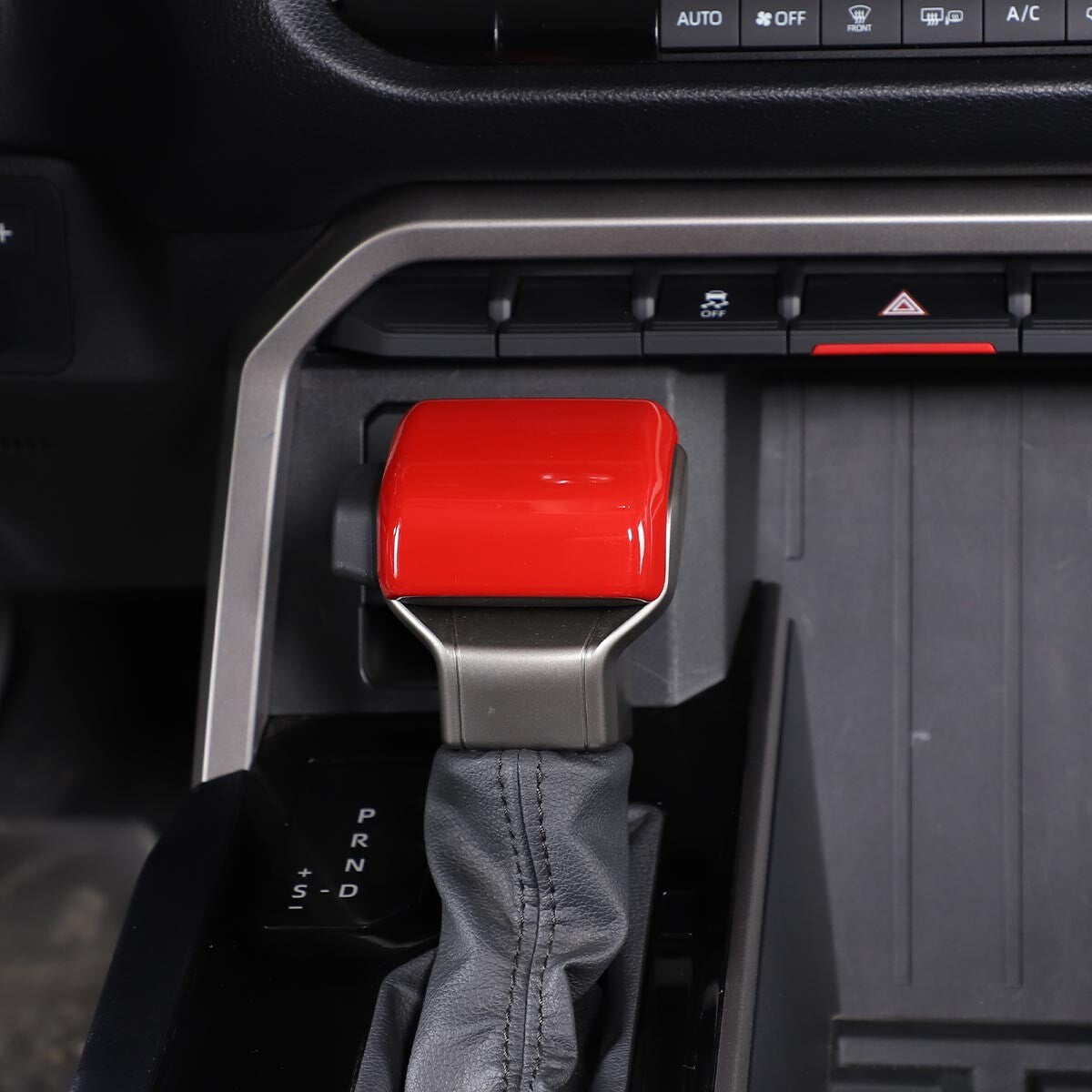 Matte black ABS interior transmission head trim cap for Tundr@ 2022 - 2023- v