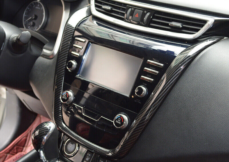 Central Console Navigation Strip Trim Fit for Nissan Murano 2015-21 Carbon Fiber