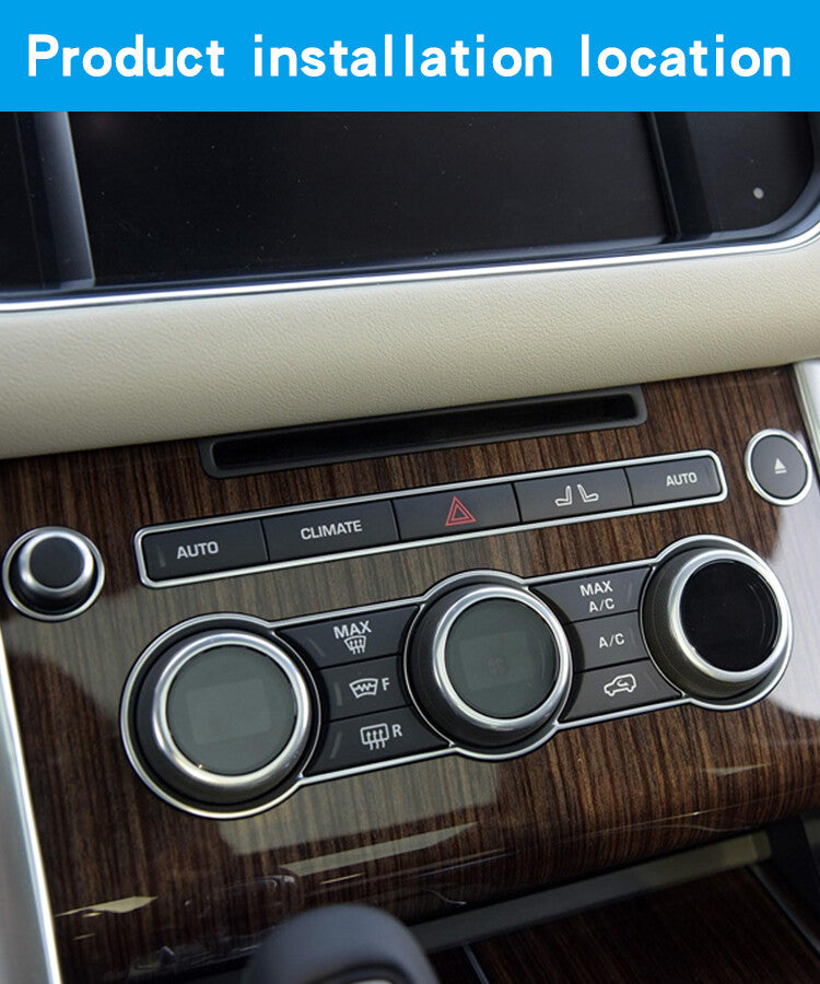 Silver interior steel steering wheel button cover trim for Jaguar XF 2012-2015- v