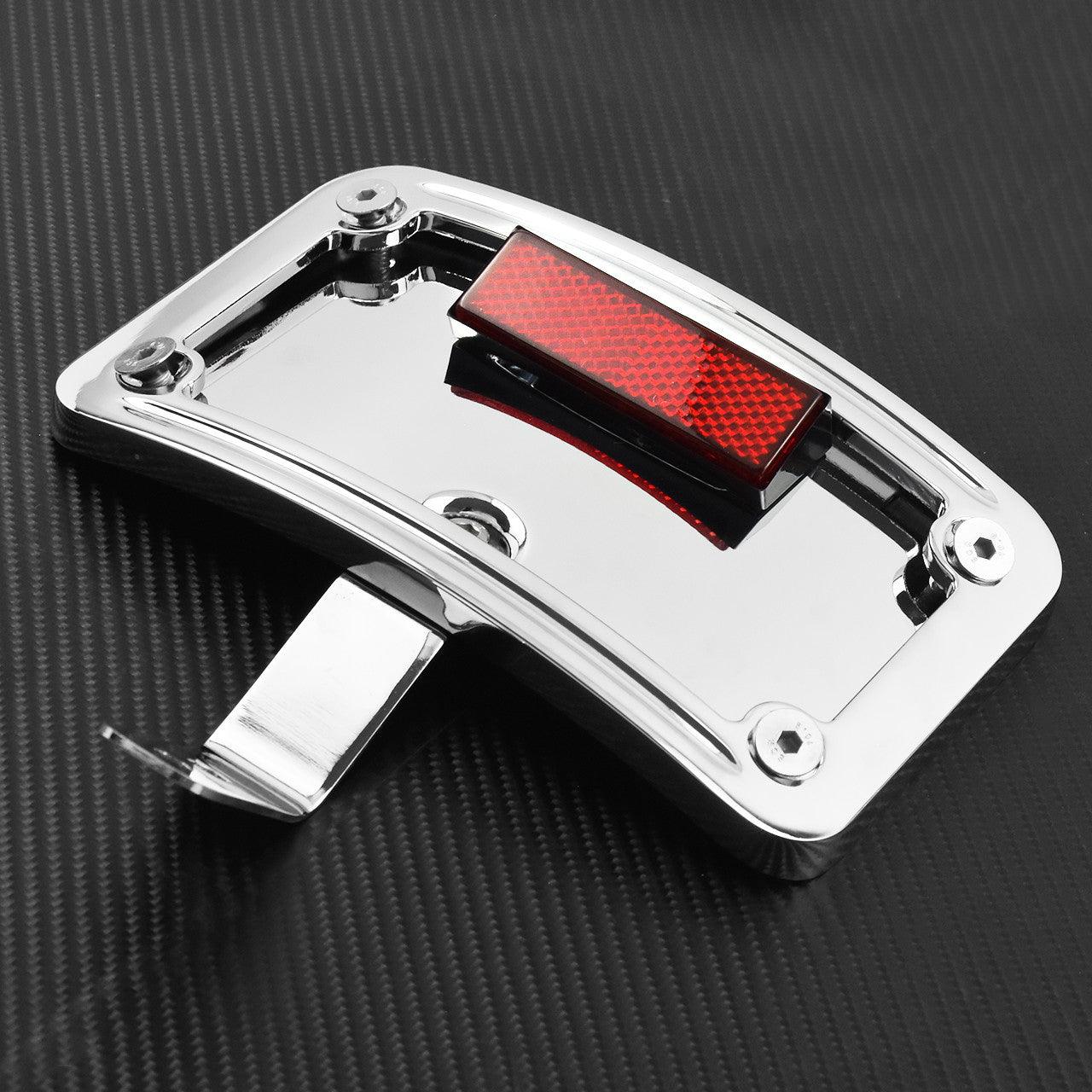 Chrome License Plate Curved Frame Bracket Fit for Harley FLSTN 05-17 FLSTSC 05 Q