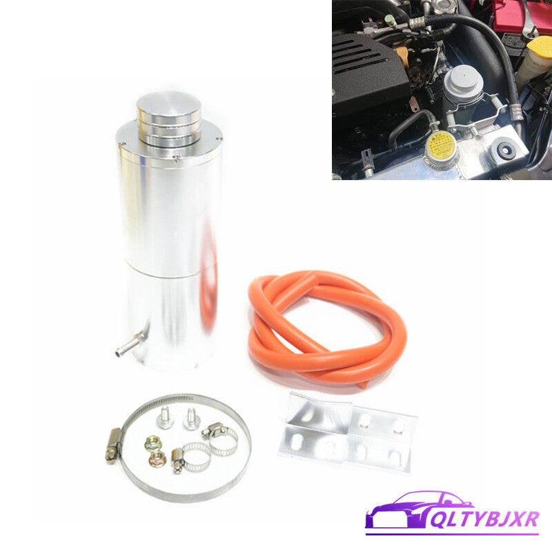 800ml 8 Radiator Coolant Over Flow Reservoir Fluid Bottle Tank Silver Aluminum