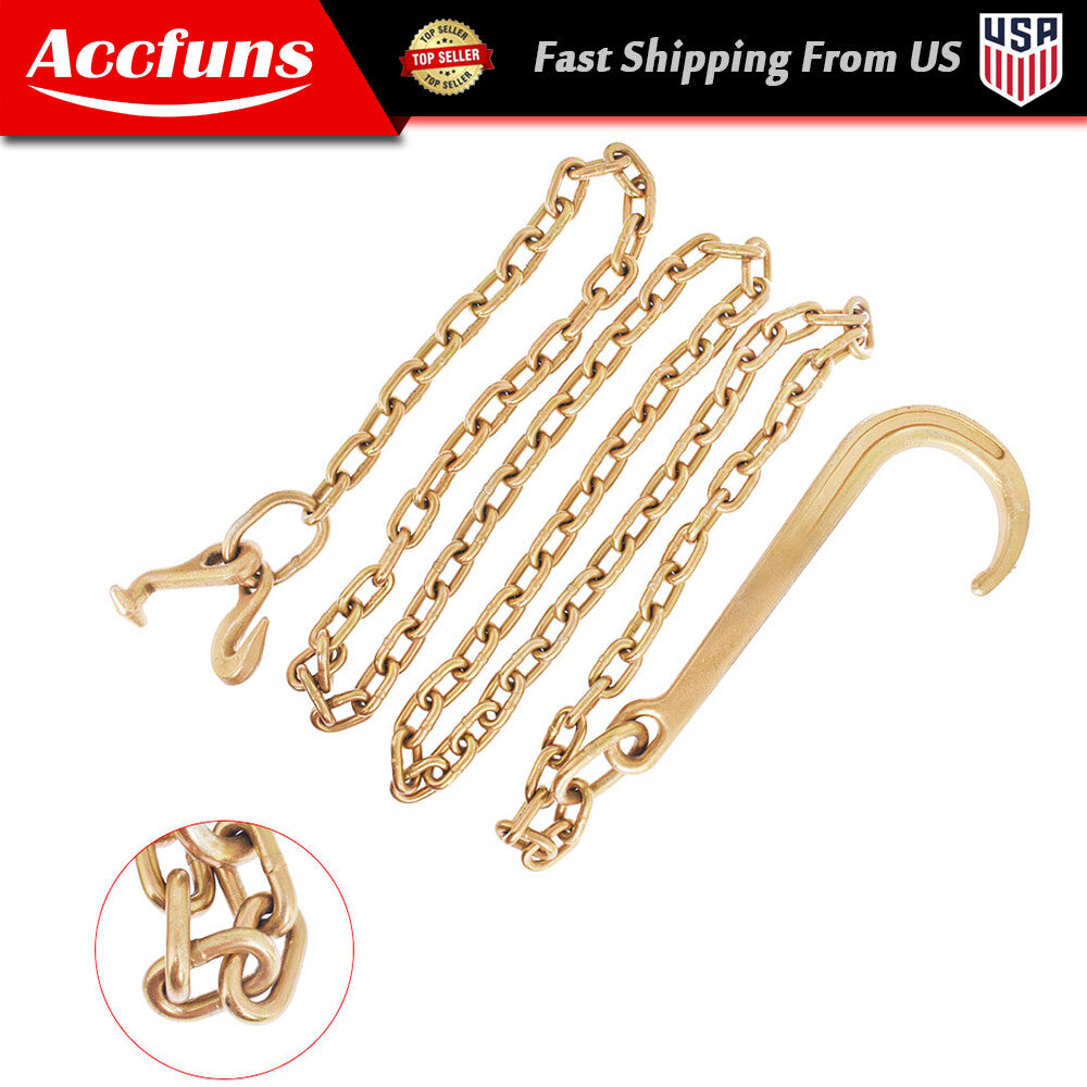 5/16 x 10 ft 70-class cable chain 15-inch for mini J-hook recovery damage shaft - n