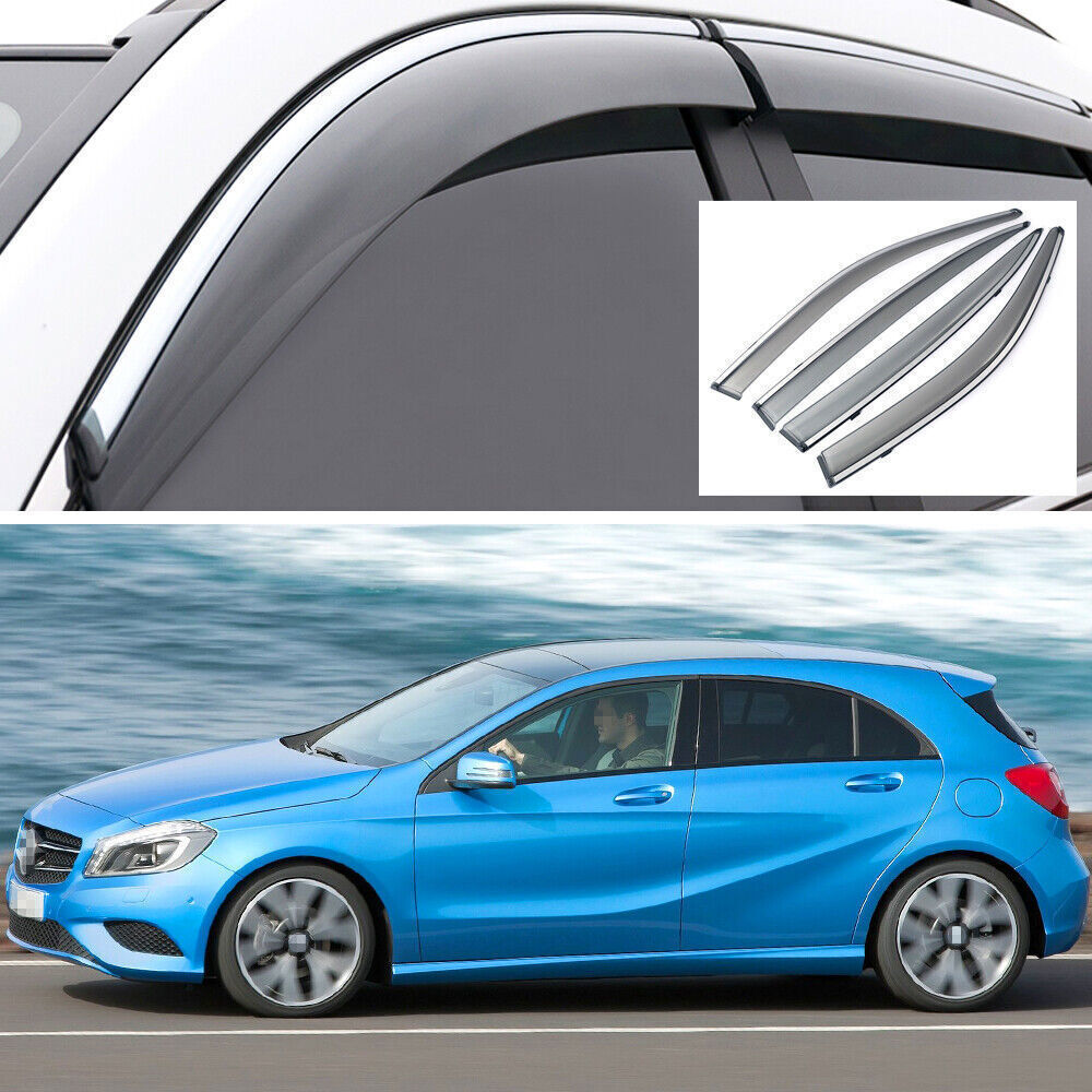 Window Deflector Visors Rain Guards Vent Shade for 2013-18 for Mercedes-Benz A Class