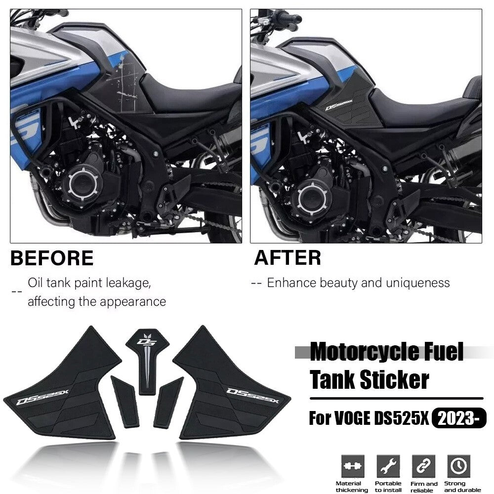 Rubber Anti Slip Sticker Decal Fuel Tank Pad Knee Grip For Loncin Voge for DS 525 for DS
