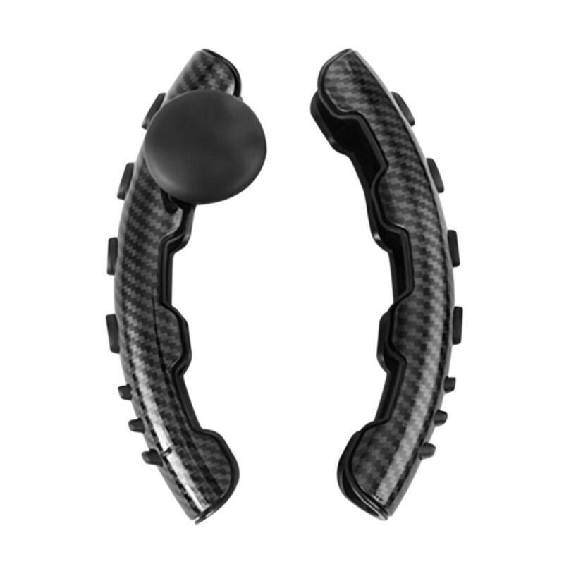 Carbon fiber car steering wheel cover with auxiliary supercharging, 38 cm universal - n