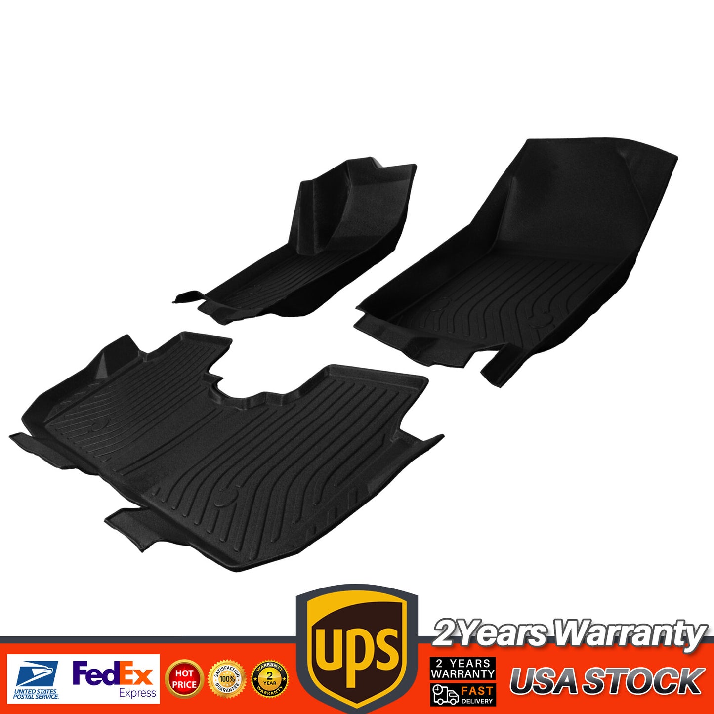 Black Floor Mats All Weather TPE Carpets Liner for Blazer 2019-2024 v