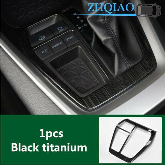 Black titanium Inner Gear Shift Box Panel Cover Trim Fits for Toyota RAV4 2019 2020