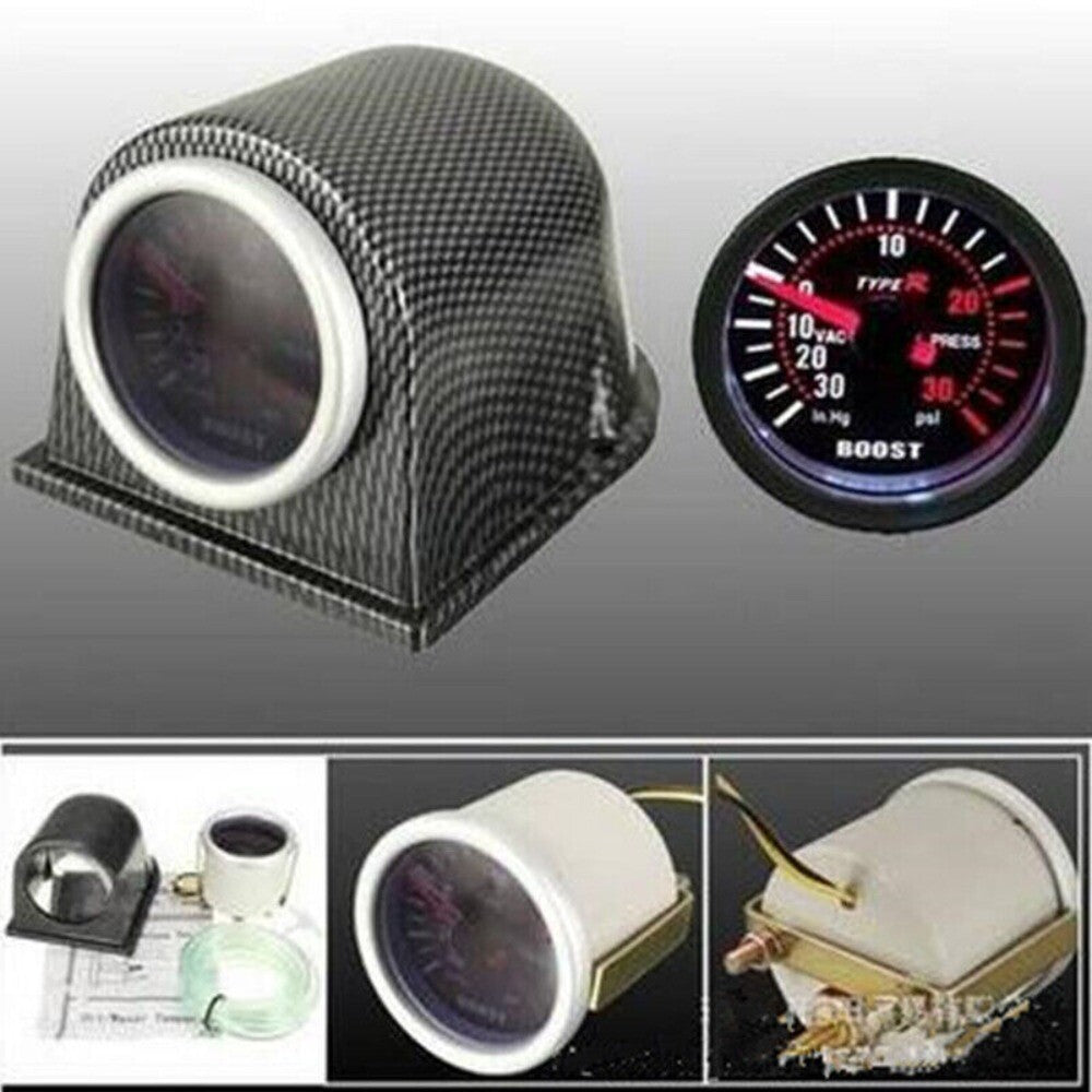 1Car Turbo Boost Gauge Meter PSI Pressure Gauges Smoke Lens LED-Digital Pointer n