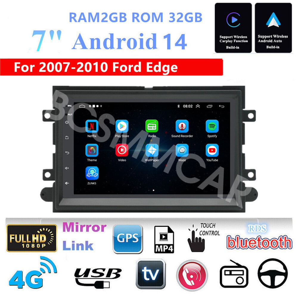Fit For 2007-2009 for Ford Edge/ for Mustang 7 Touch Screen Car Stereo Radio GPS Navi